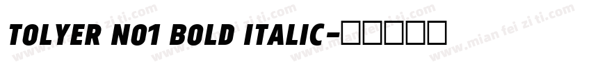 Tolyer No1 Bold Italic字体转换